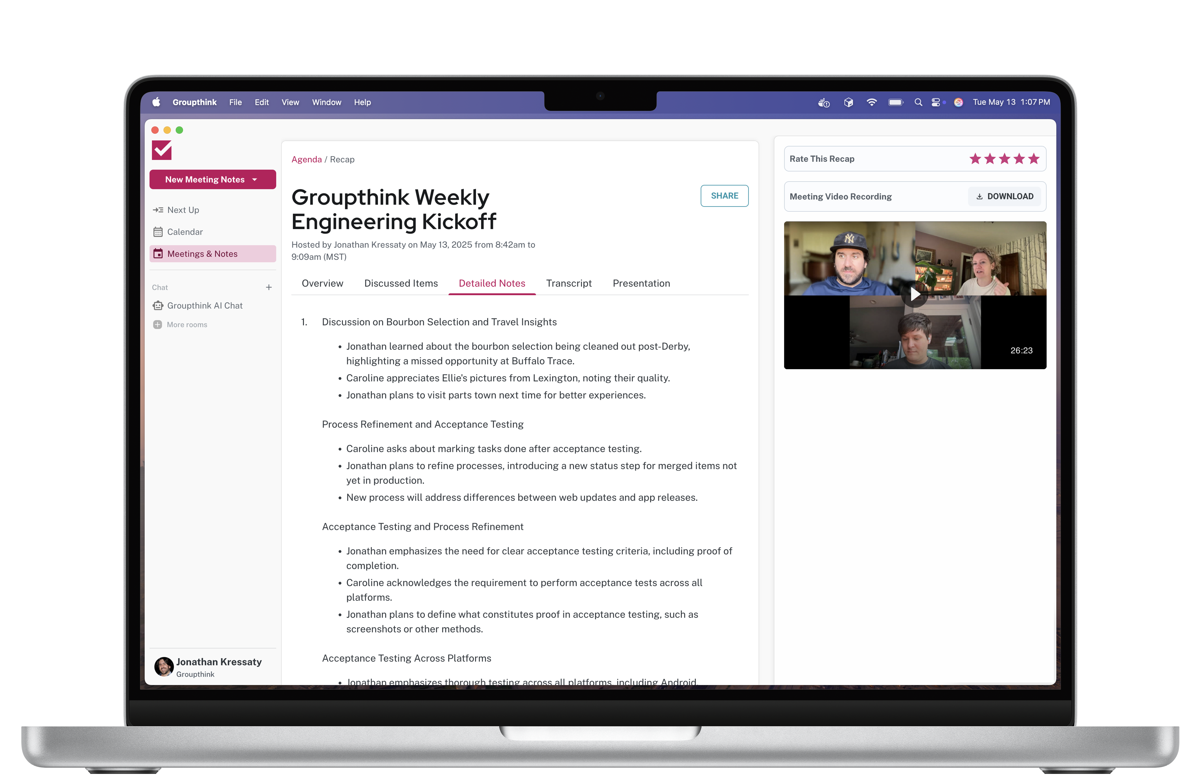 Groupthink Meeting Interface