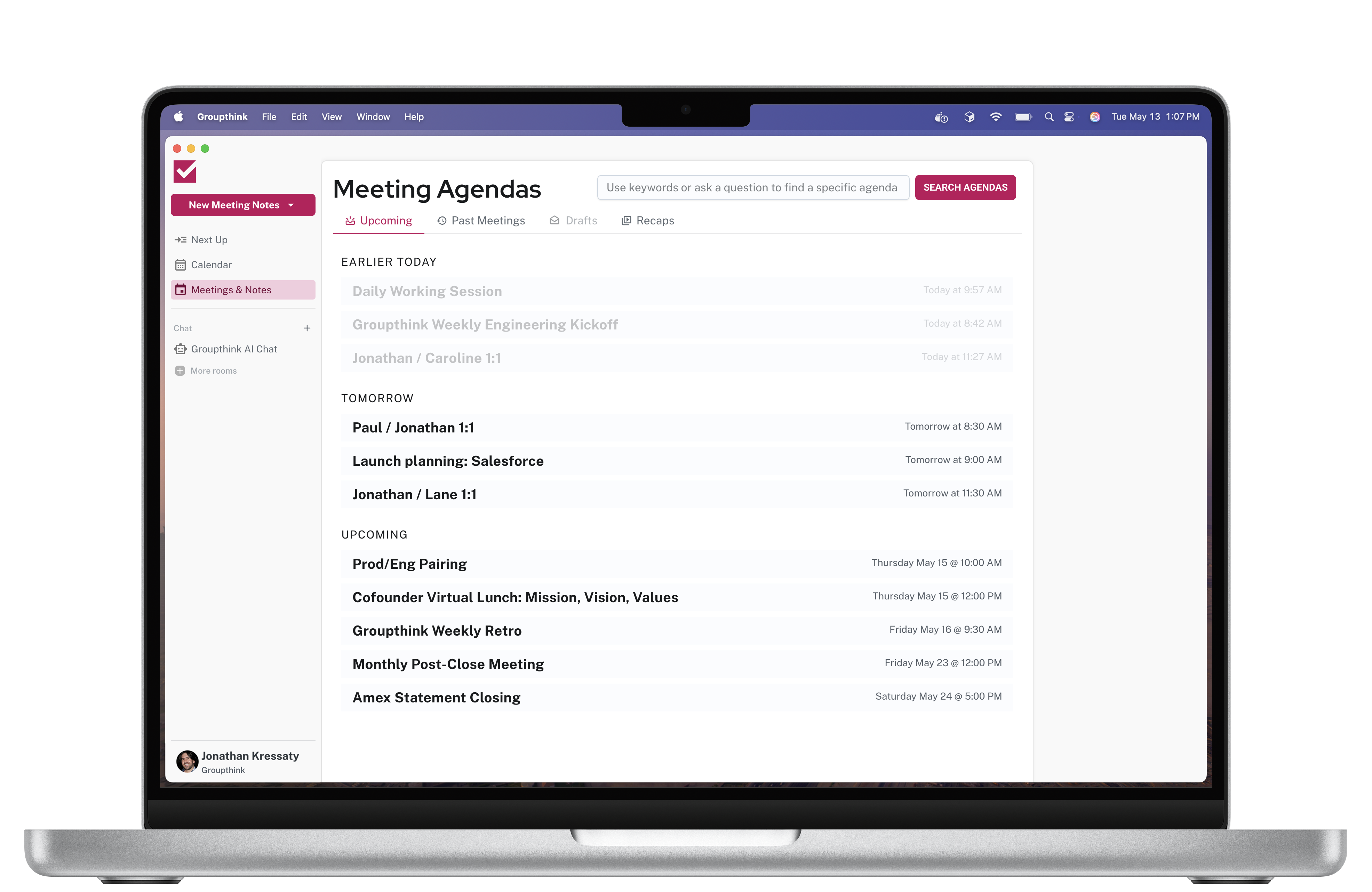 Groupthink Agenda Interface